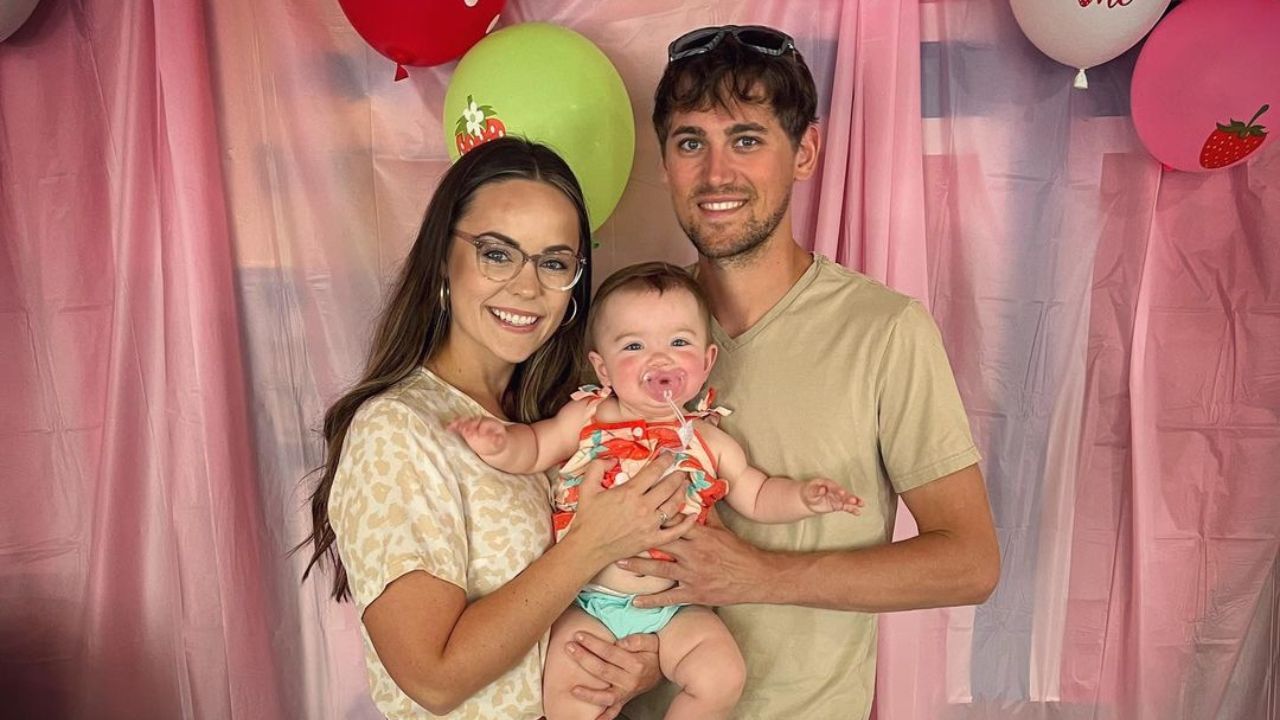 The couple celebrating Jean's niece's first birthday.