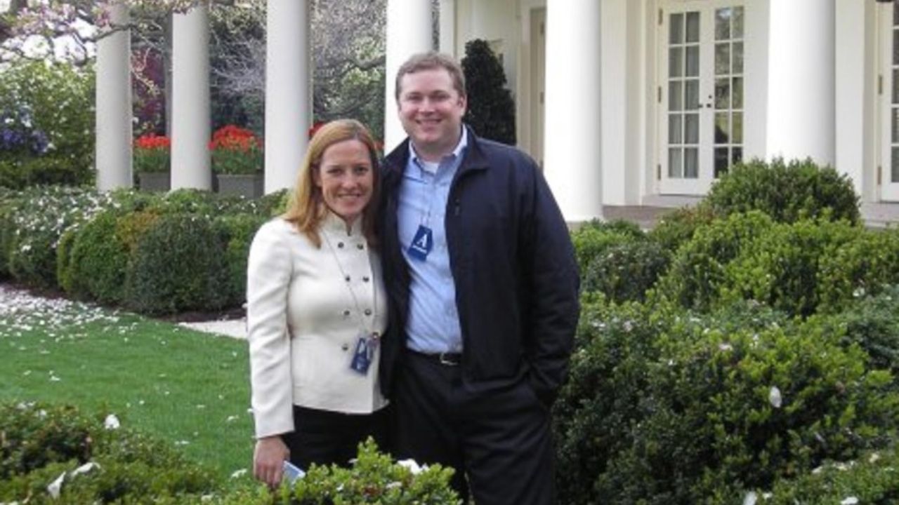 Jen Psaki and her husband, Gregory Mecher.