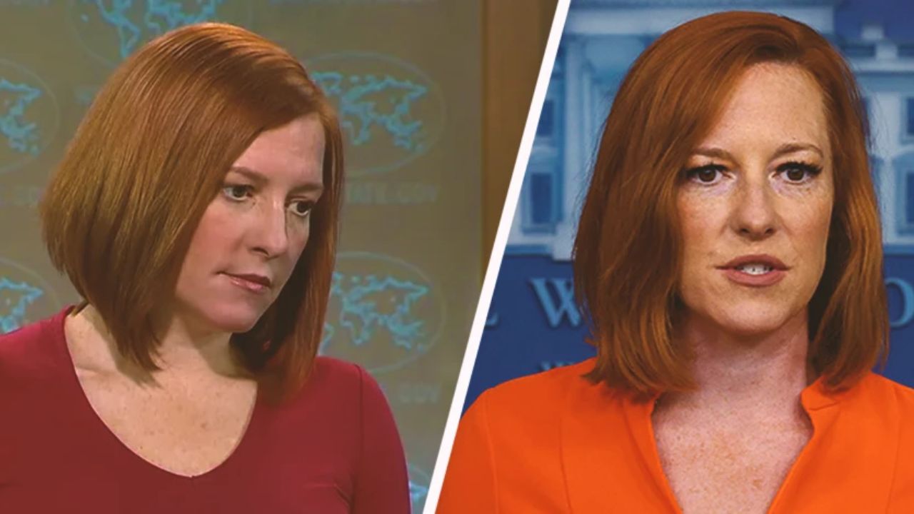 Jen Psaki before and after rumored plastic surgery.