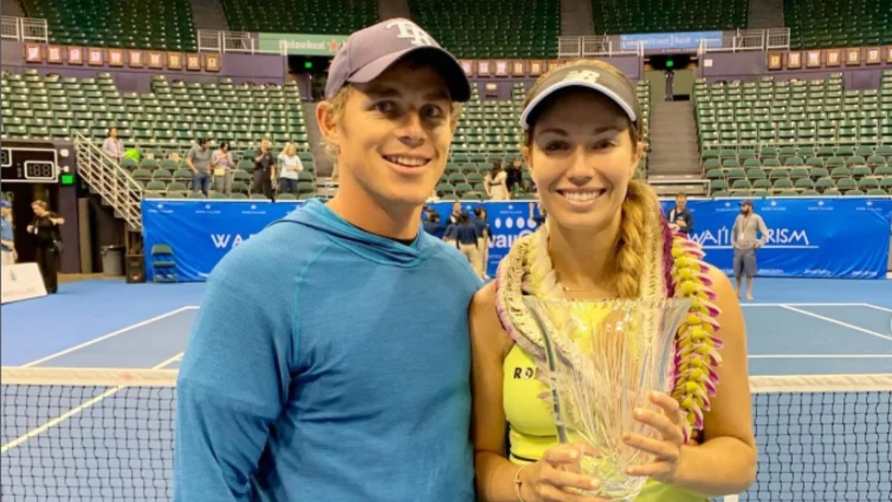 Danielle Collins and her then-boyfriend, Tom Couch.