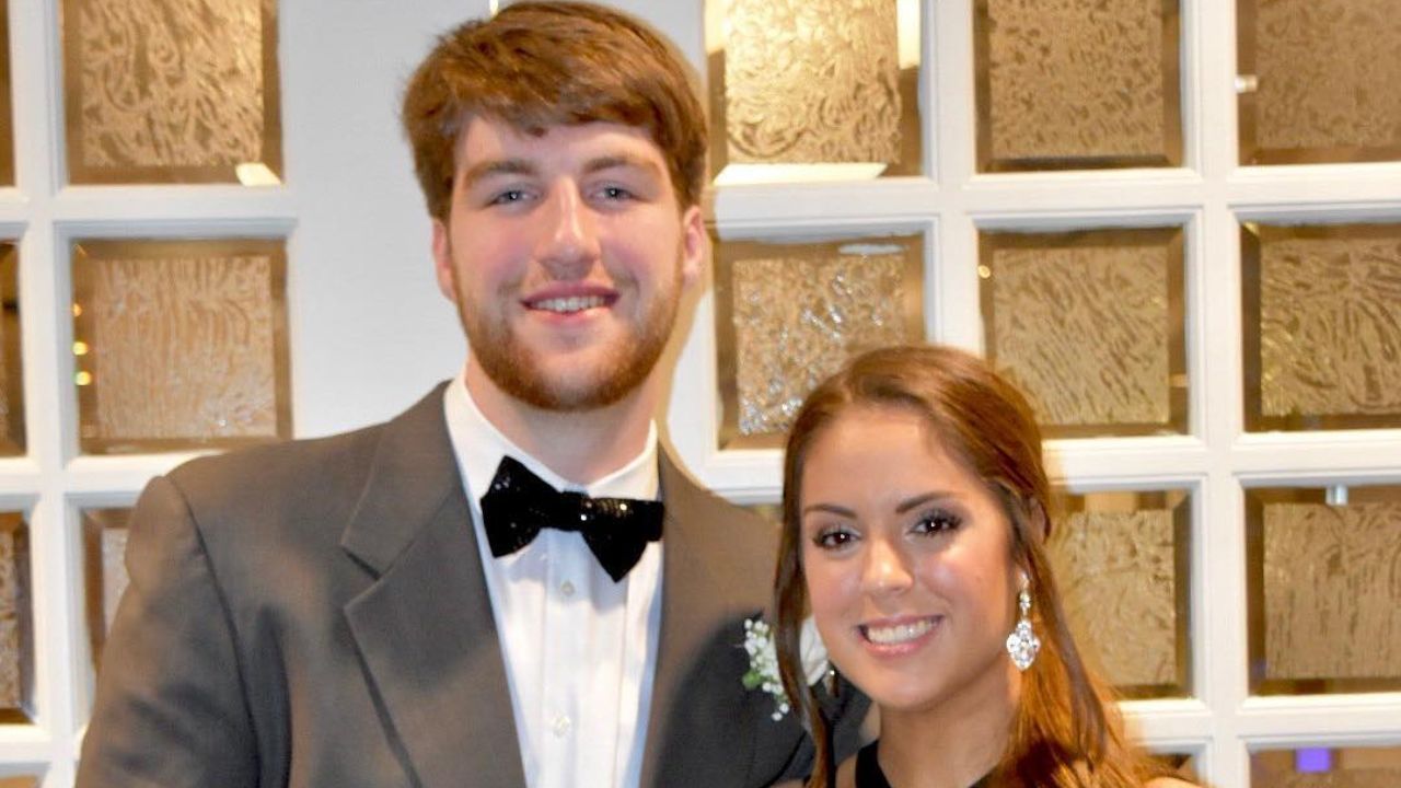 Drew Timme and Lauren Hunt on their prom night in 2019.