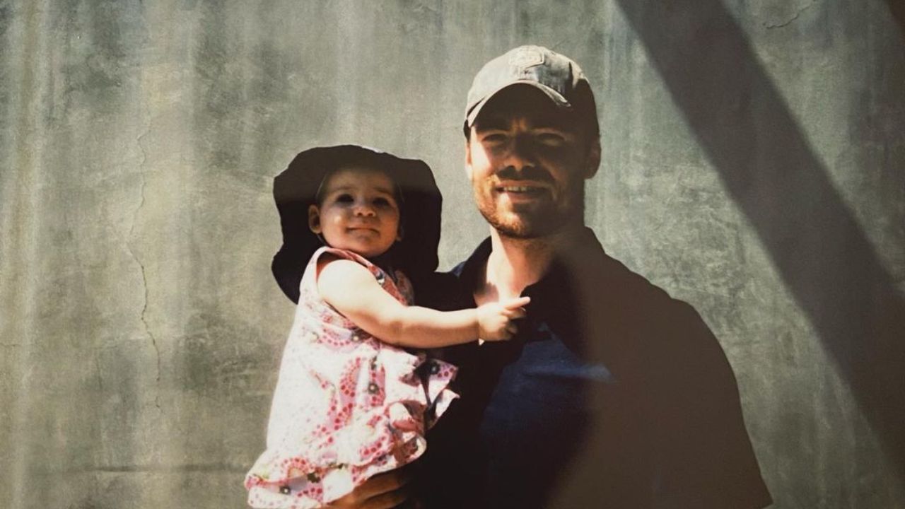 Gabriel Basso and his daughter.