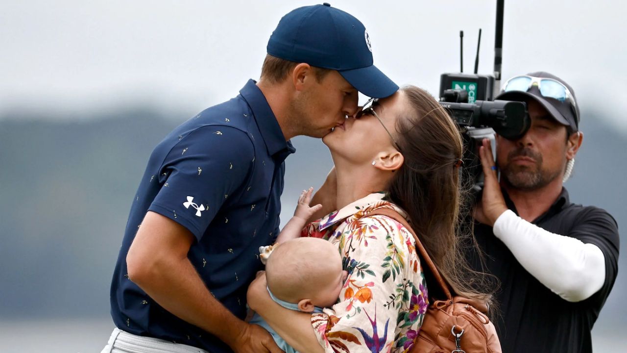 Jordan Spieth and his wife have been together since high school.
