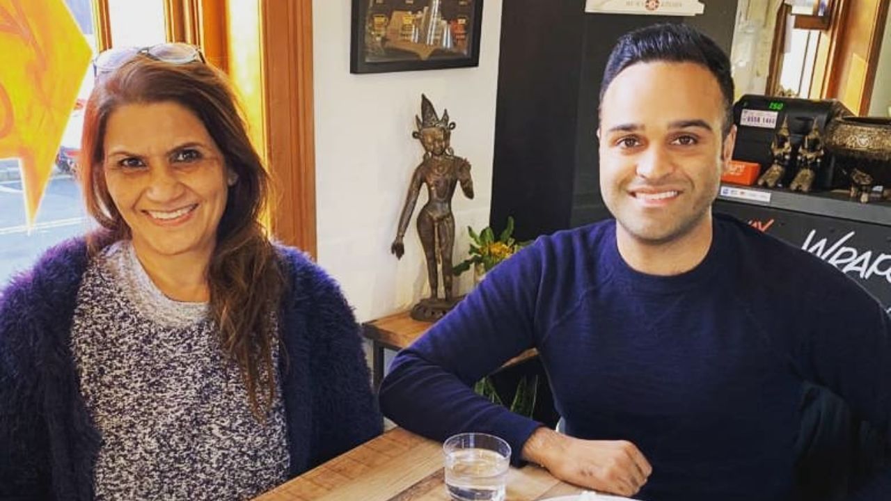 Kunal Dhawan and his mother, Gayatri.