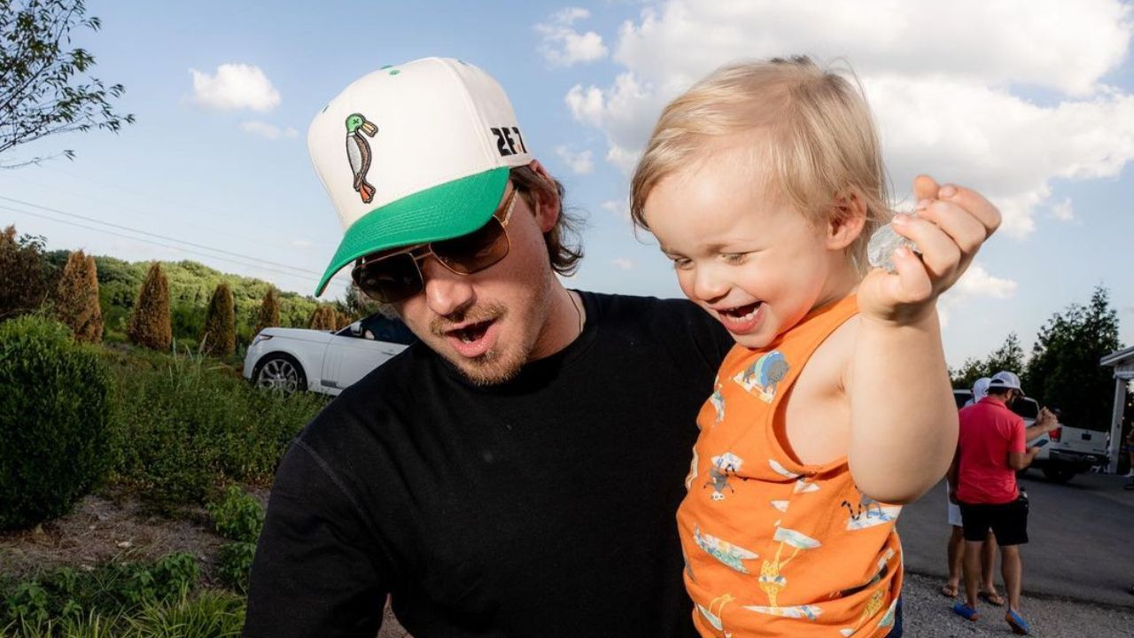 Morgan Wallen and his son, Indie Wilder.  