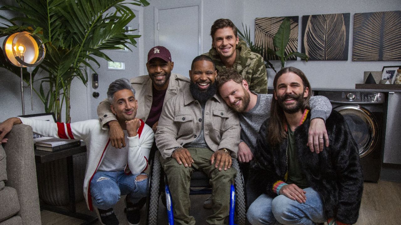 Wesley Hamilton with Queer Eye's The Fab Five.