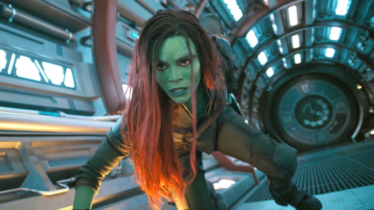 Zoe Saldana plays the role of Gamora in the Guardians of the Galaxy film series.