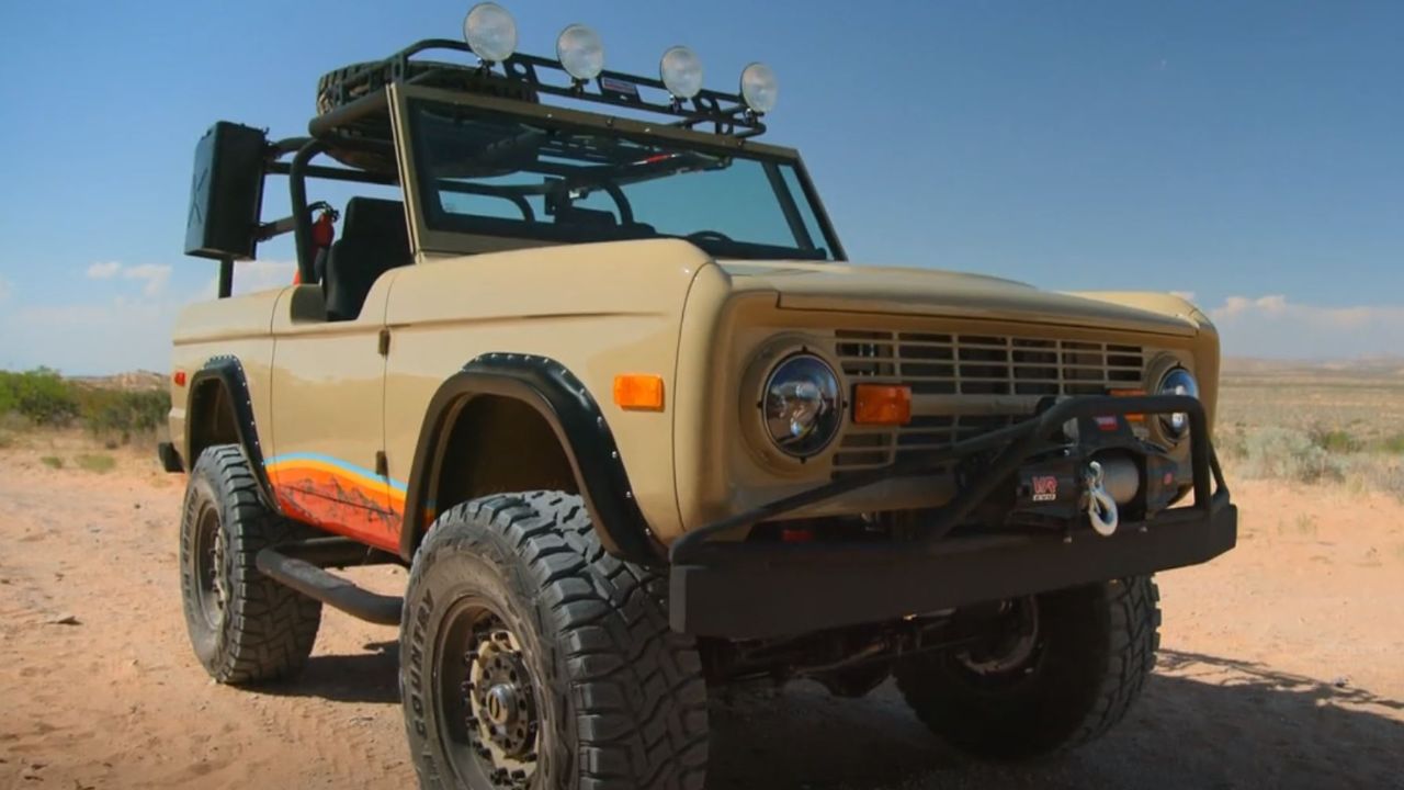 The restored Bronco in Tex Mex Motors. blurred-reality.com