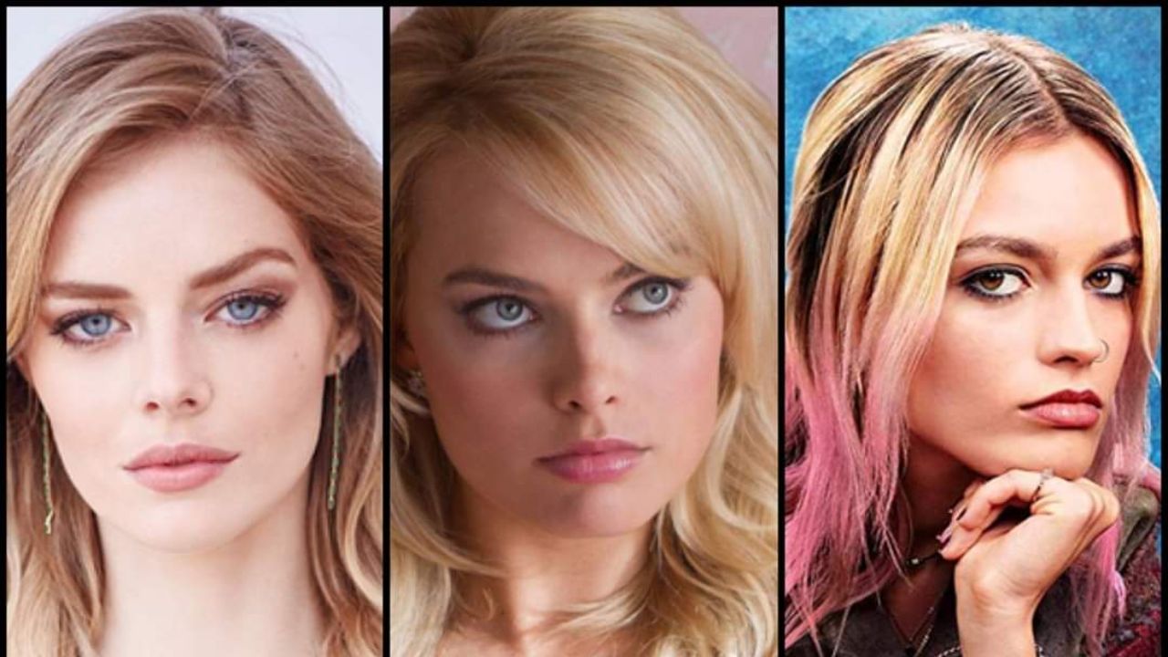 Emma Mackey, Margot Robbie, and Samara Weaving's side by side pictures comparison. blurred-reality.com