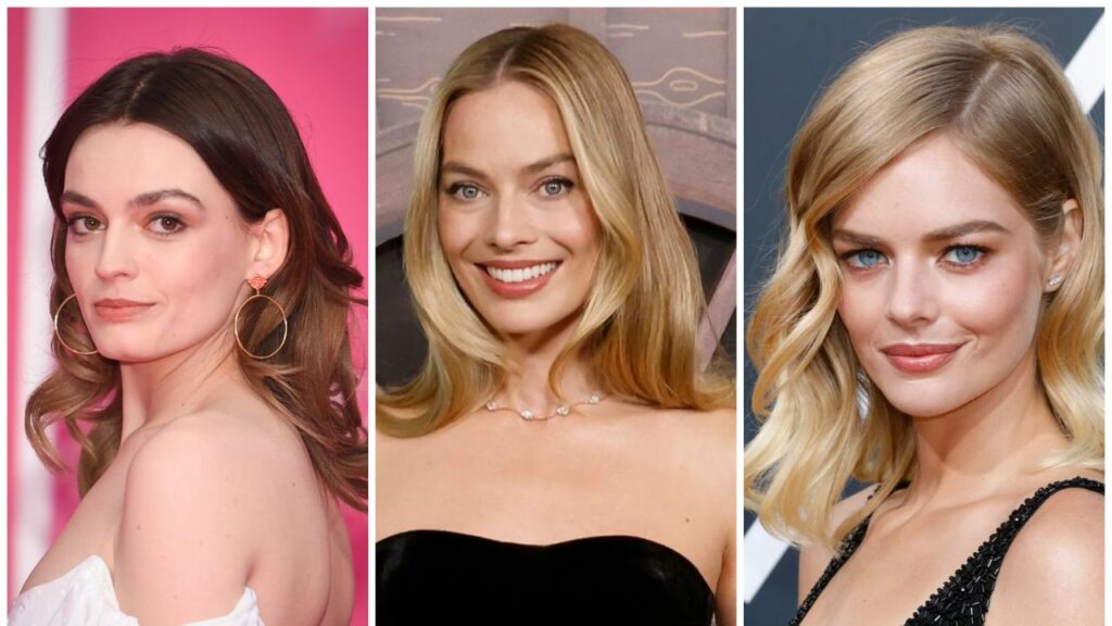 Emma Mackey, Margot Robbie & Samara Weaving: Side by Side Comparison; Are They Related? blurred-reality.com