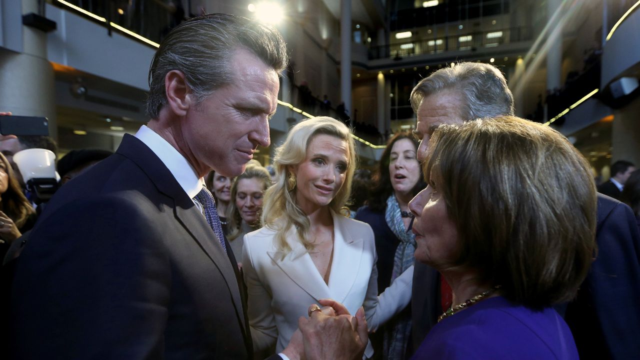 Gavin Newsom and Nancy Pelosi are related to each other. blurred-reality.com
