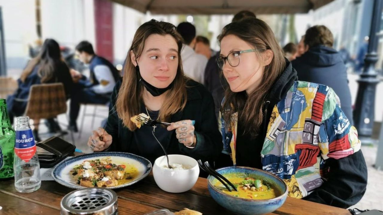 Julien Baker and her girlfriend, Mariah Schneider.