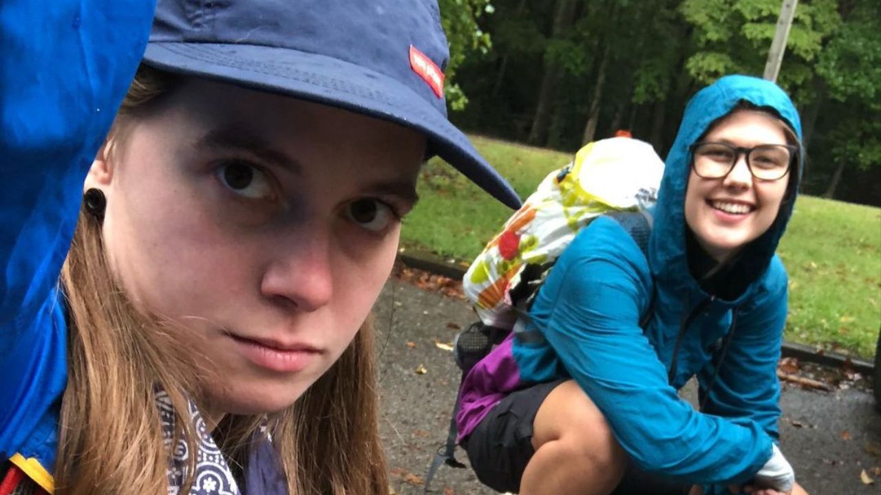 Julien Baker and Mariah Schneider hanging out casually.