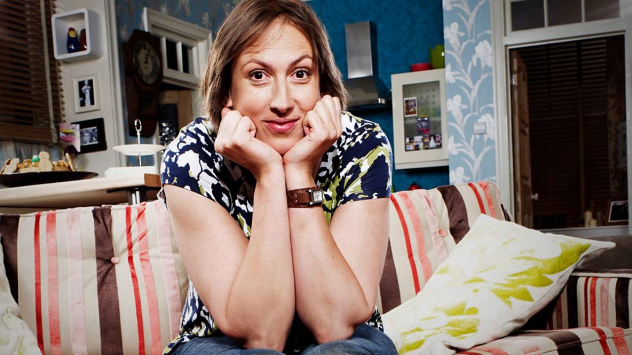 Miranda Hart as Miranda in her own popular BBC sitcom. blurred-reality.com